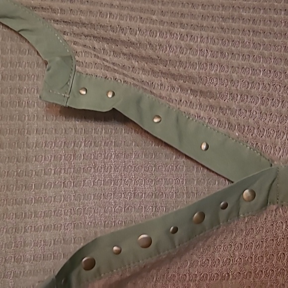 NWT Chloe & Jasmine olive green thermal Henry long sleeve shirt Sz 1X - Picture 4 of 8